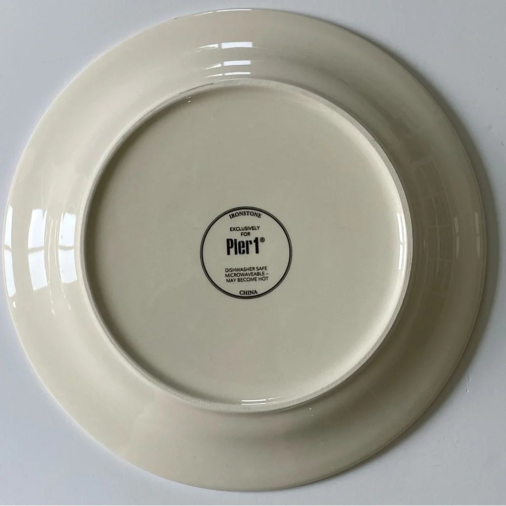 Pier 1 Imports Hummingbird Plate Ceramic 8.75” Lunch Decor birds Ruby Throated